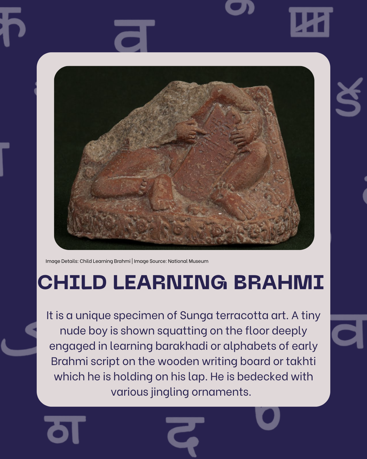 Child Learning Brahmi