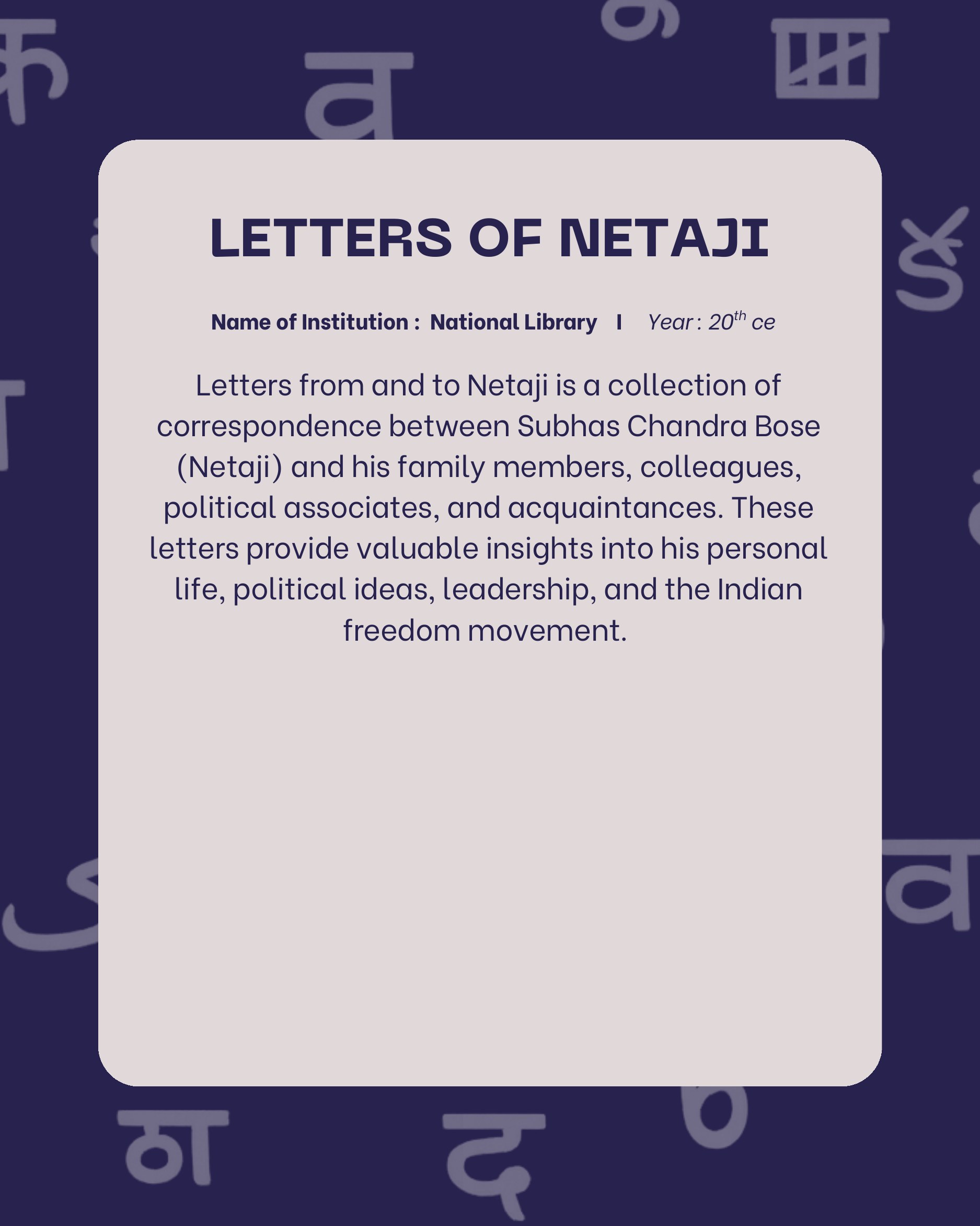 Preview of Letters Of Netaji